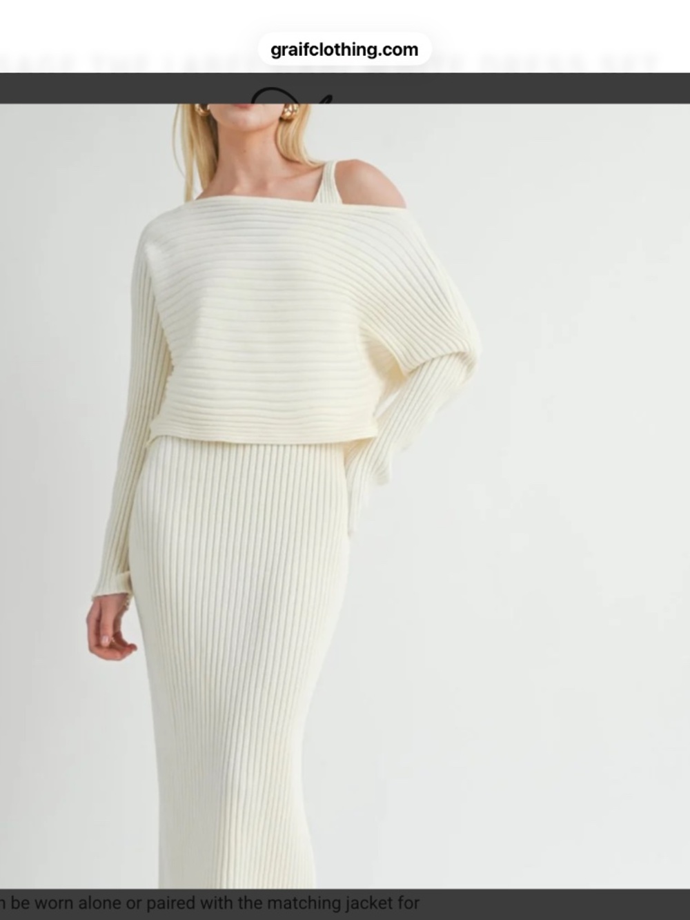 Sage cream dress with shrug - Picture 2 of 2